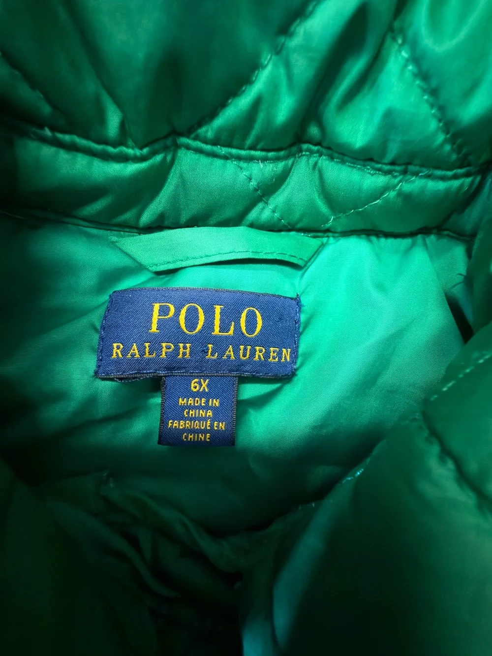 POLO RALPH LAUREN GIRLS QUILTED BARN JACKET – SIZE 6X